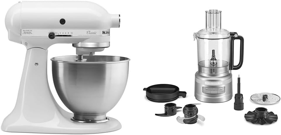 KitchenAid Classic Series 4.5 Quart Tilt-Head Stand Mixer K45SS, White