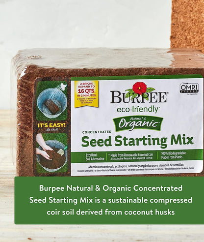 Natural & Organic Garden Coir, 8 quart, (1 Pack)