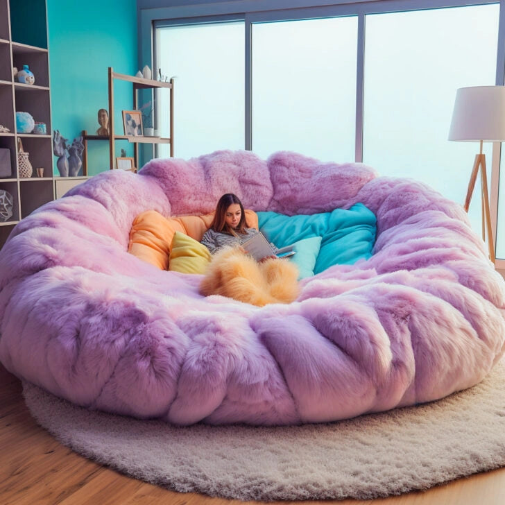 ⚡clearance sale🎁Winter Hot SaleThese Giant Circular Movie Sofas Might Be The Coziest Spot To Watch a Flick