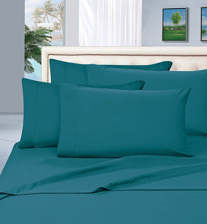 Wrinkle Resistant Luxury 6 pcs Bed Sheet Set 1500 Thread Count Egyptian Quality Silky Soft