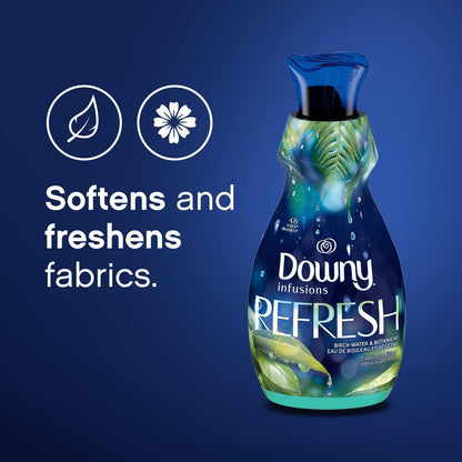 Downy Infusions Laundry Fabric Softener Liquid, CALM, Lavender and Vanilla Bean Scent, 56 fl oz (Pack of 2)