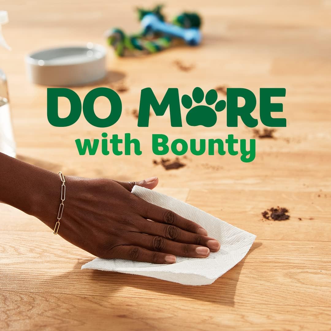 Bounty Quick Size Paper Towels, White, 8 Family Rolls = 20 Regular Rolls