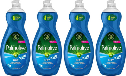 Palmolive Ultra Dishwashing Liquid Dish Soap, Oxy Power Degreaser - 32.5 Fl Oz (Pack of 4)