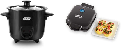 DASH Mini Rice Cooker Steamer with Removable Nonstick Pot, Keep Warm Function & Recipe Guide, .5 Quart, for Soups, Stews, Grains & Oatmeal - Aqua
