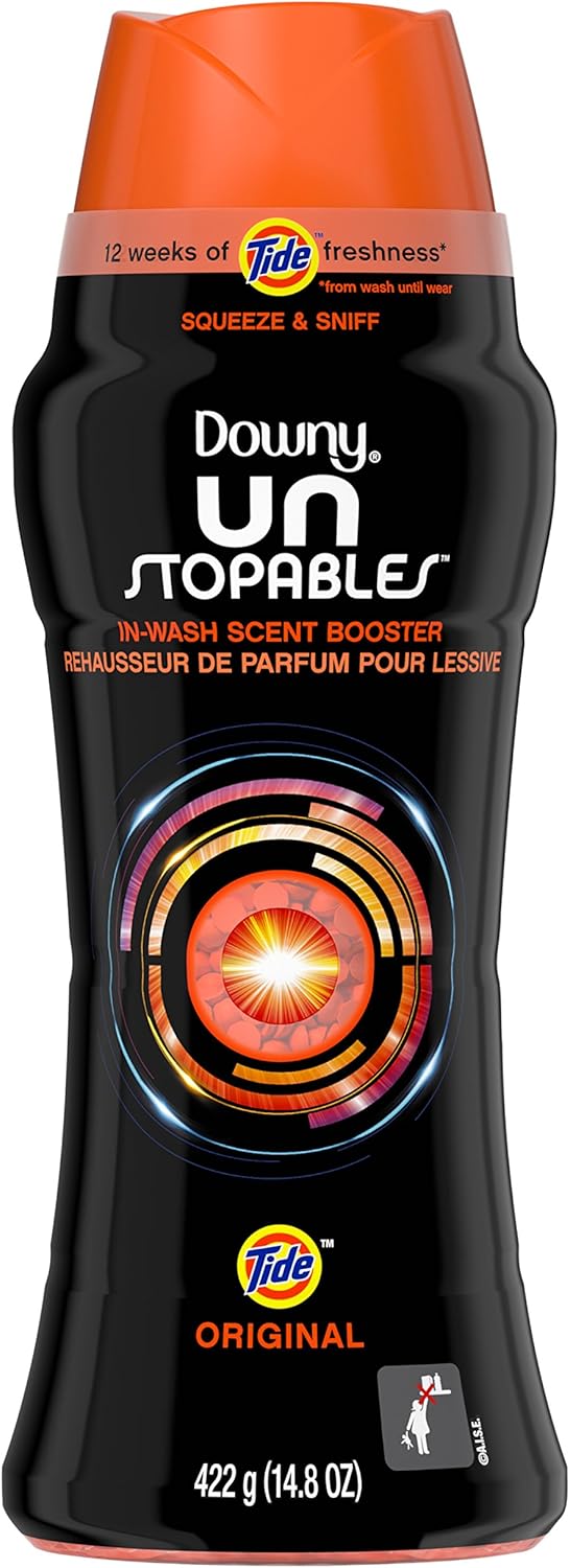Downy Unstopables In Wash Scent Booster Beads, Fresh Scent, 24 oz, Downy Scent Booster Beads, Unstoppable Laundry Beads, Odor Protection