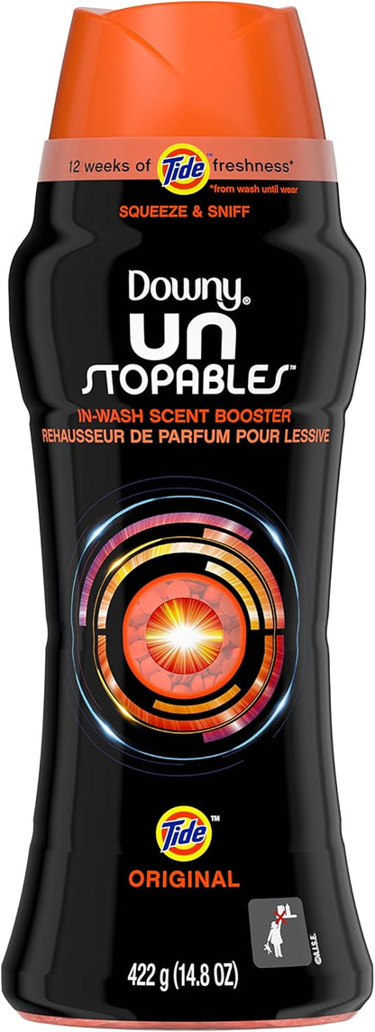 Downy Unstopables In Wash Scent Booster Beads, Fresh Scent, 24 oz, Downy Scent Booster Beads, Unstoppable Laundry Beads, Odor Protection