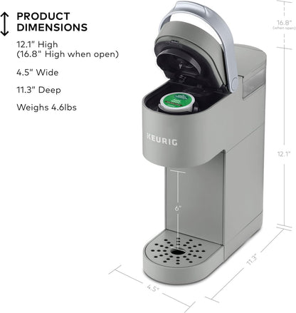 Keurig K-Mini Single Serve K-Cup Pod Coffee Maker, 6 to 12oz Brew size, with Cord Storage, Perfect for Small Spaces, Black