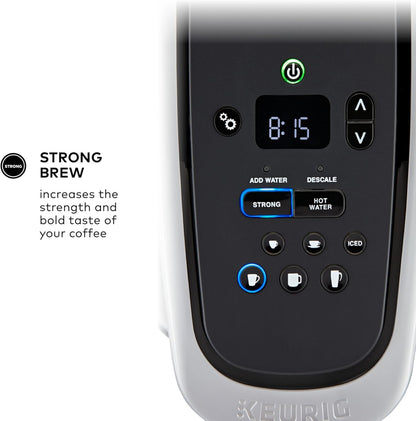 Keurig K-Elite Single Serve K-Cup Pod Coffee Maker, with Strength and Temperature Control, Iced Coffee Capability, 8 to 12oz Brew Size, Programmable, Brushed Slate