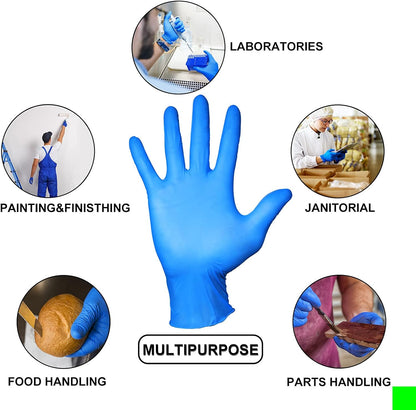 PEIPU Nitrile Exam Gloves Disposable Gloves，Powder Free, Cleaning Service Gloves, Latex Free