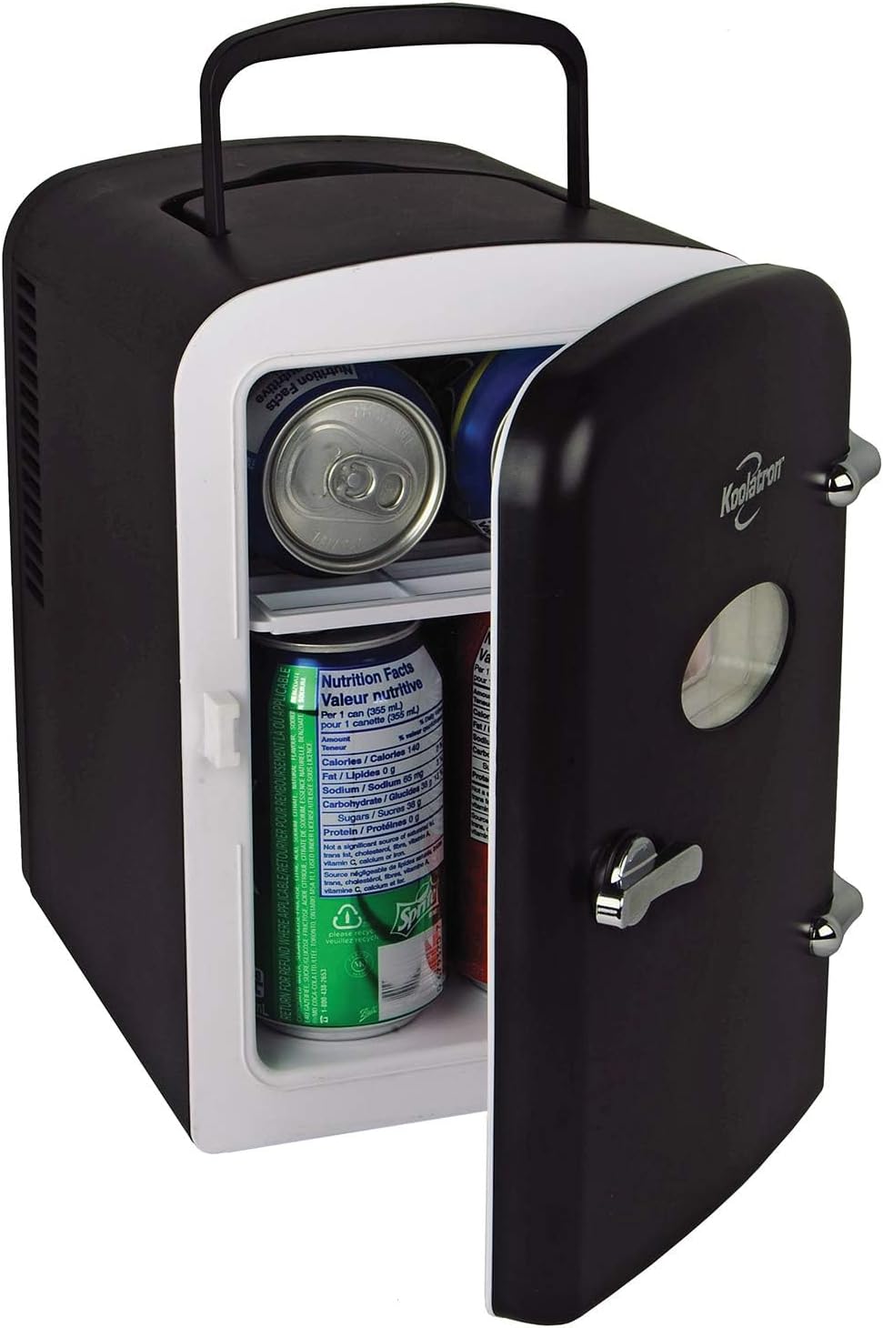Coca-Cola Classic Coke Bottle 4L Mini Fridge w/ 12V DC and 110V AC Cords, 6 Can Portable Cooler, Personal Travel Refrigerator for Snacks Lunch Drinks Cosmetics, Desk Home Office Dorm, Red