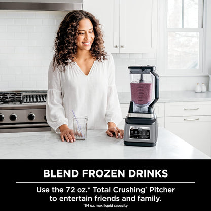 Ninja BN701 Professional Plus Blender, 1400 Peak Watts, 3 Functions for Smoothies, Frozen Drinks & Ice Cream with Auto IQ, 72-oz.* Total Crushing Pitcher & Lid, Dark Grey
