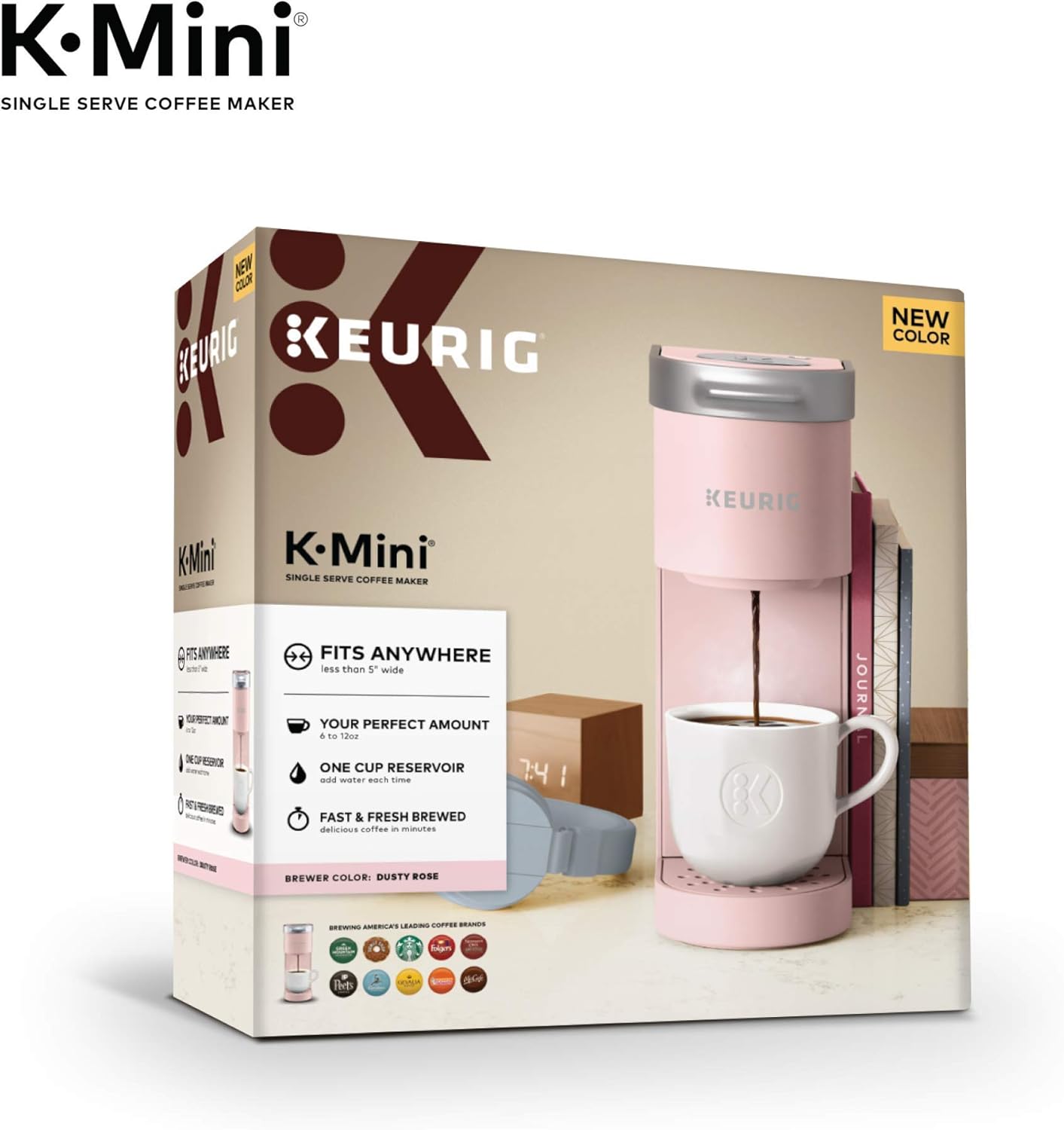 Keurig K-Mini Single Serve K-Cup Pod Coffee Maker, 6 to 12oz Brew size, with Cord Storage, Perfect for Small Spaces, Black