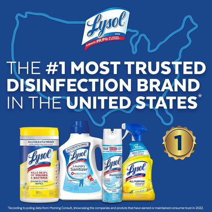 Lysol Disinfectant Spray, Sanitizing And Antibacterial Spray, For Disinfecting And Deodorizing, Early Morning Breeze, 19 Fl Oz (Pack Of 2), Packaging May Vary