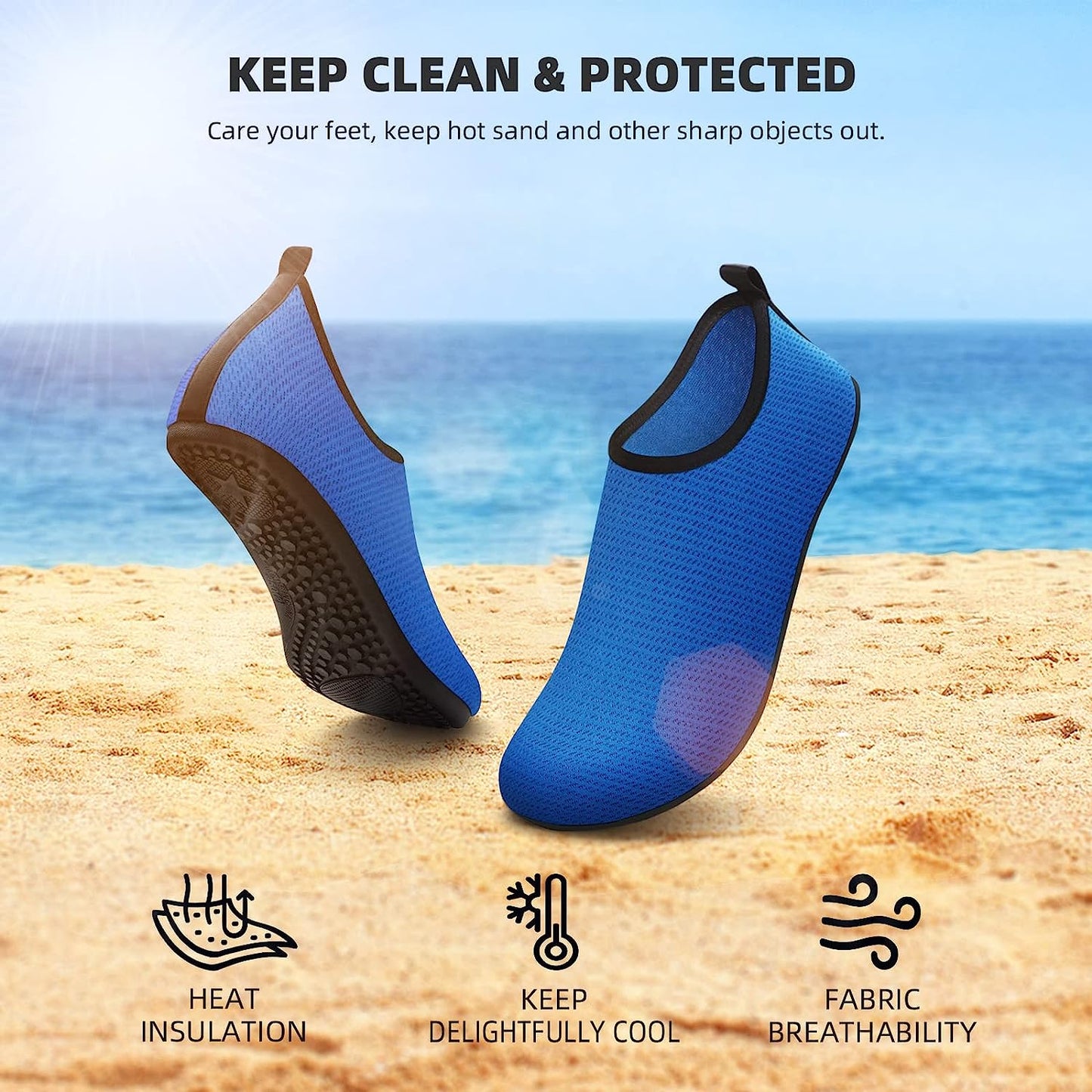 Water Shoes for Women Men Quick-Dry Aqua Socks Swim Beach Barefoot Yoga Exercise Wear Sport Accessories Pool Camping Must Haves Adult Youth Size