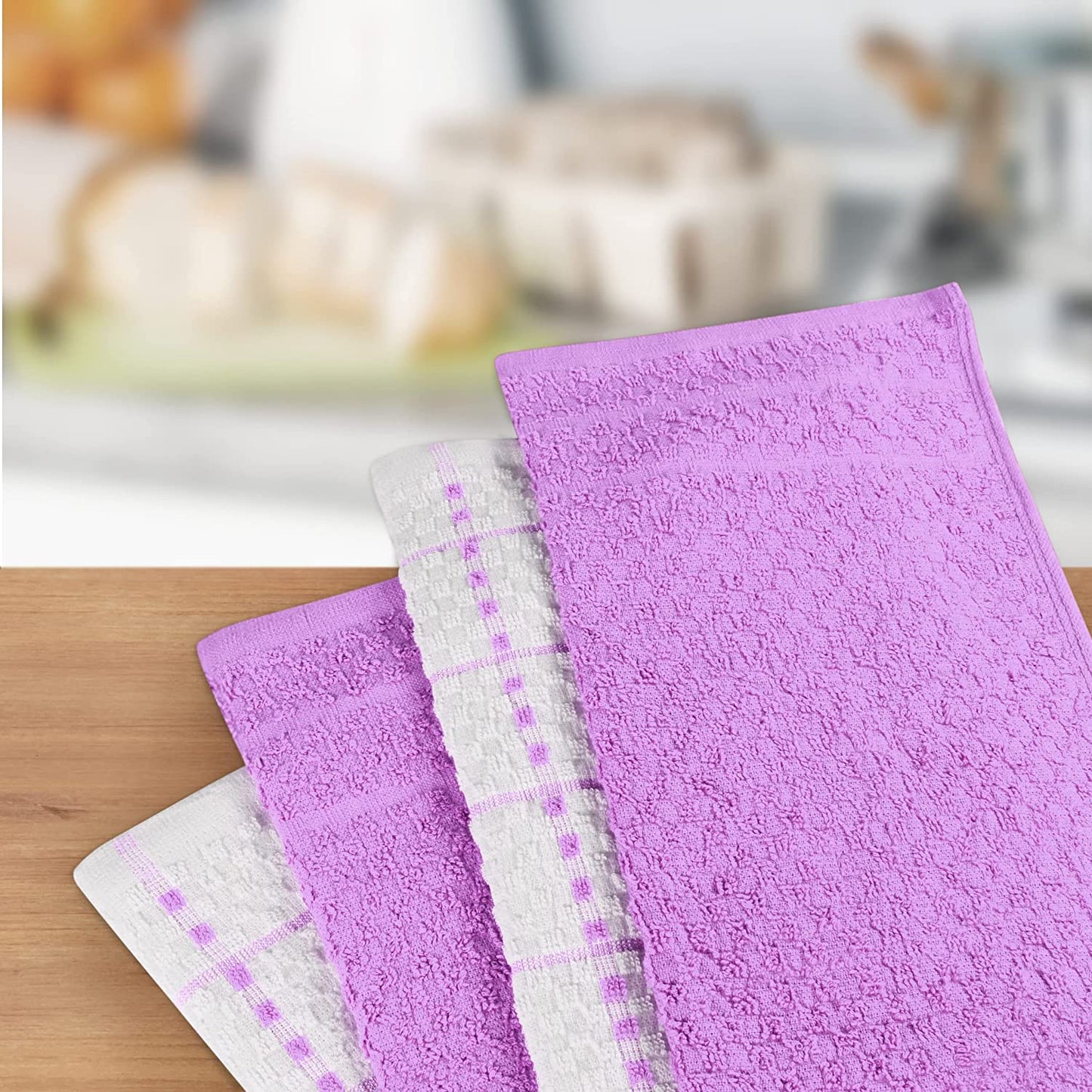 Kitchen Towels [12 Pack], 15 x 25 Inches, 100% Ring Spun Cotton Super Soft and Absorbent Linen Dish Towels, Tea Towels and Bar Towels Set (Black)