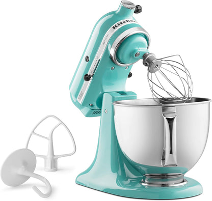 KitchenAid Artisan Series 5 Quart Tilt Head Stand Mixer with Pouring Shield KSM150PS, Removable bowl, Aqua Sky
