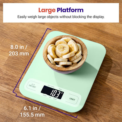 Etekcity Food Kitchen Scale, Digital Grams and Ounces for Weight Loss, Baking, Cooking, Keto and Meal Prep, LCD Display, Medium, 304 Stainless Steel