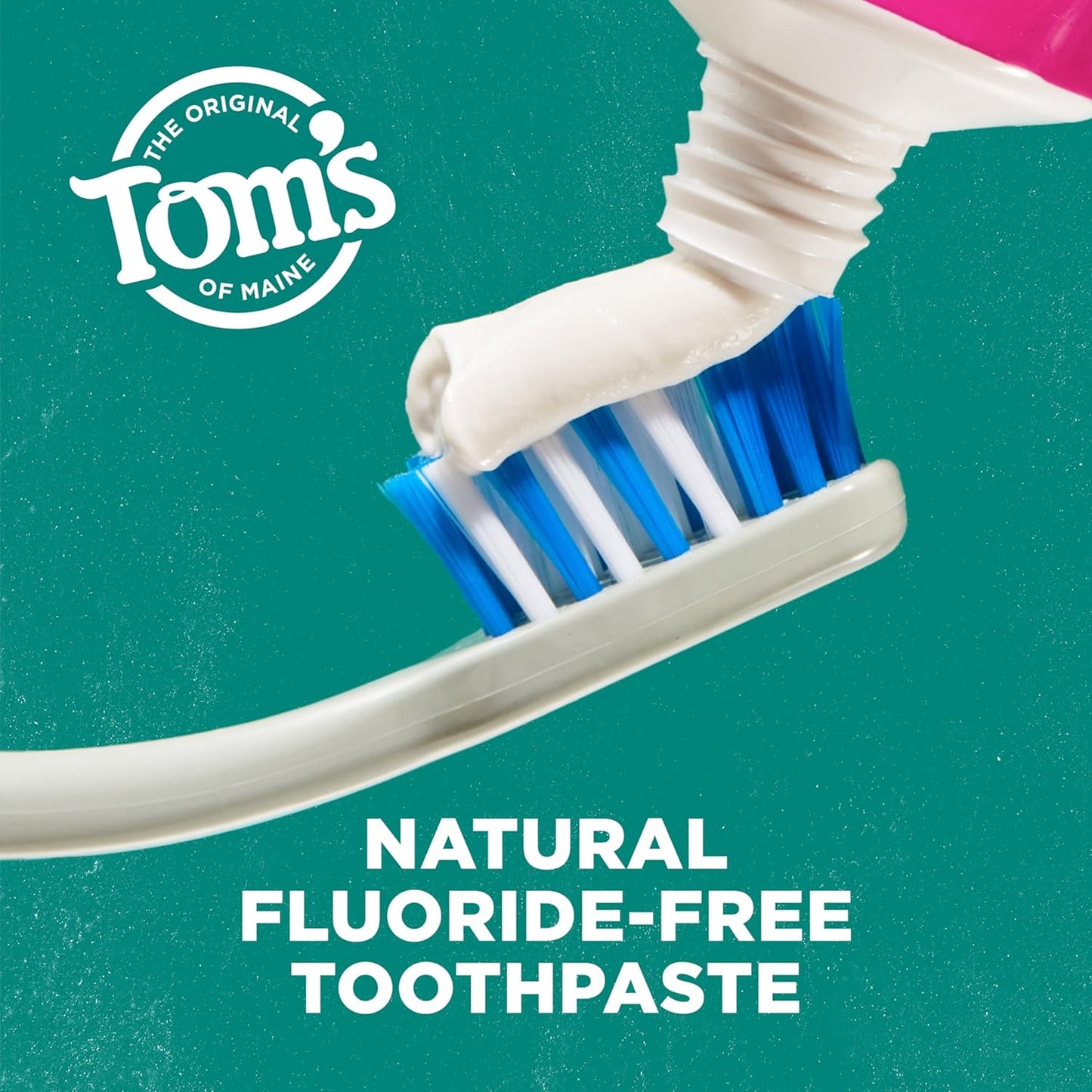 Tom's of Maine Fluoride-Free Antiplaque & Whitening Natural Toothpaste, Peppermint, 5.5 oz. (Pack of 2)