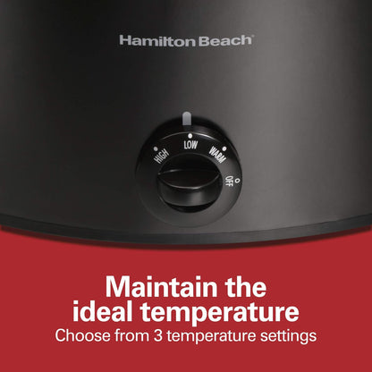 Hamilton Beach Slow Cooker, Extra Large 10 Quart, Stay or Go Portable With Lid Lock, Dishwasher Safe Crock, Black (33195)
