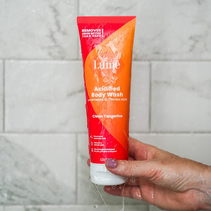 Lume Acidified Body Wash - 24 Hour Odor Control - Removes Odor Better than Soap - Moisturizing Formula - Formulated Without SLS or Parabens - OB/GYN Developed - 8.5 ounce (Peony Rose)