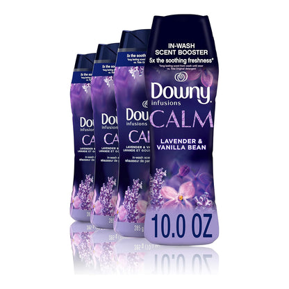 Downy Infusions In Wash Scent Booster Beads, CALM, Soothing Lavender and Vanilla Bean Scent, 24 oz Laundry Beads