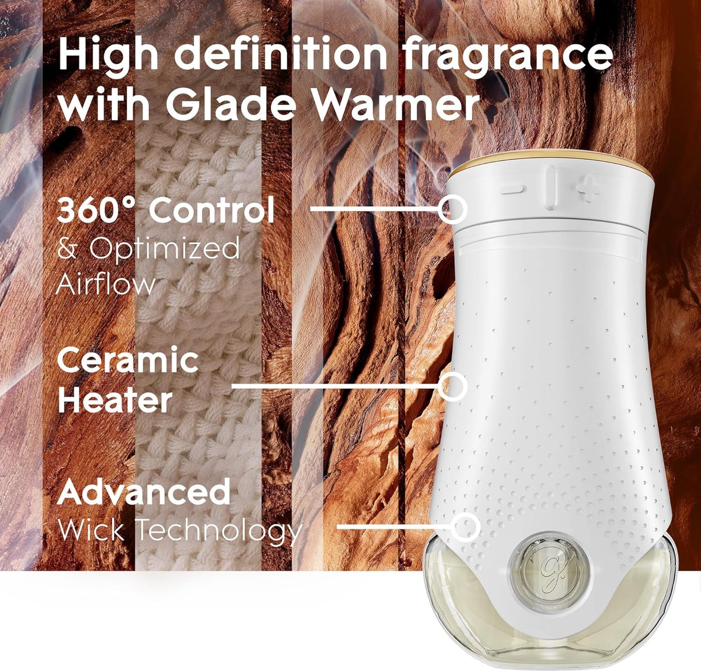 Glade PlugIns Air Freshener Starter Kit, Scented and Essential Oils for Home and Bathroom, Clean Linen, 4.02 Fl Oz, 2 Warmers and 6 Refills