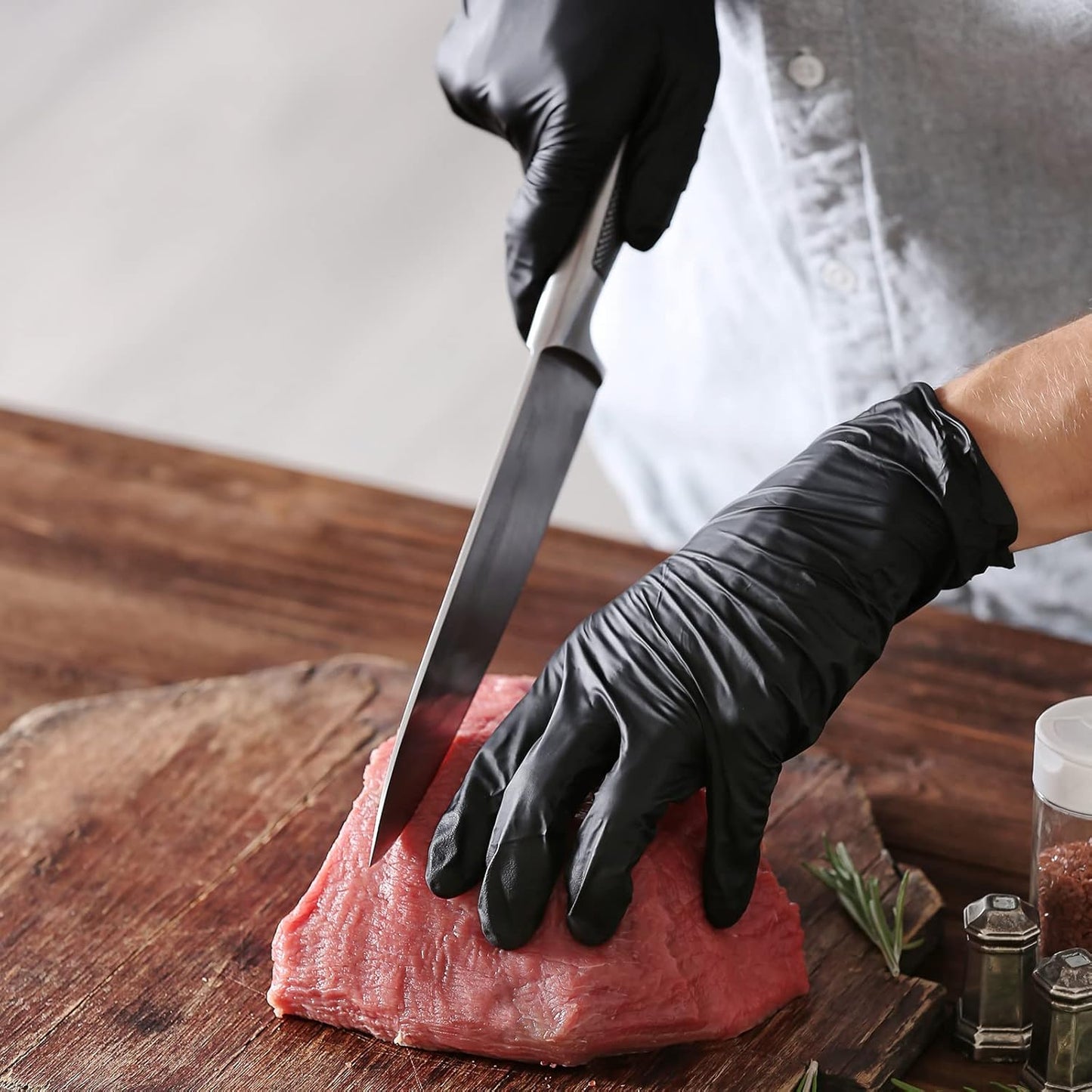 Schneider Vinyl Synthetic Exam Gloves, 4 Mil, Latex Free Disposable Gloves for Medical, Cooking, Cleaning, and Food Prep