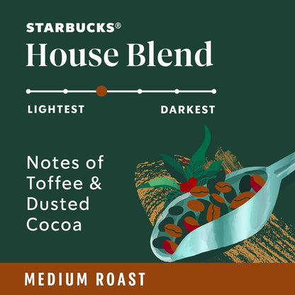Starbucks Ground Coffee, Medium Roast Coffee, Pike Place Roast, 100% Arabica, 1 Bag (28 Oz)