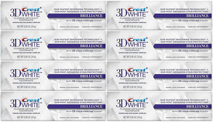 Crest 3D White Advanced Luminous Mint Teeth Whitening Toothpaste, 3.7 oz Pack of 4 - Helps Remove Surface Stains, Whitens Teeth, Strengthens Tooth Enamel, Protects Against Cavities