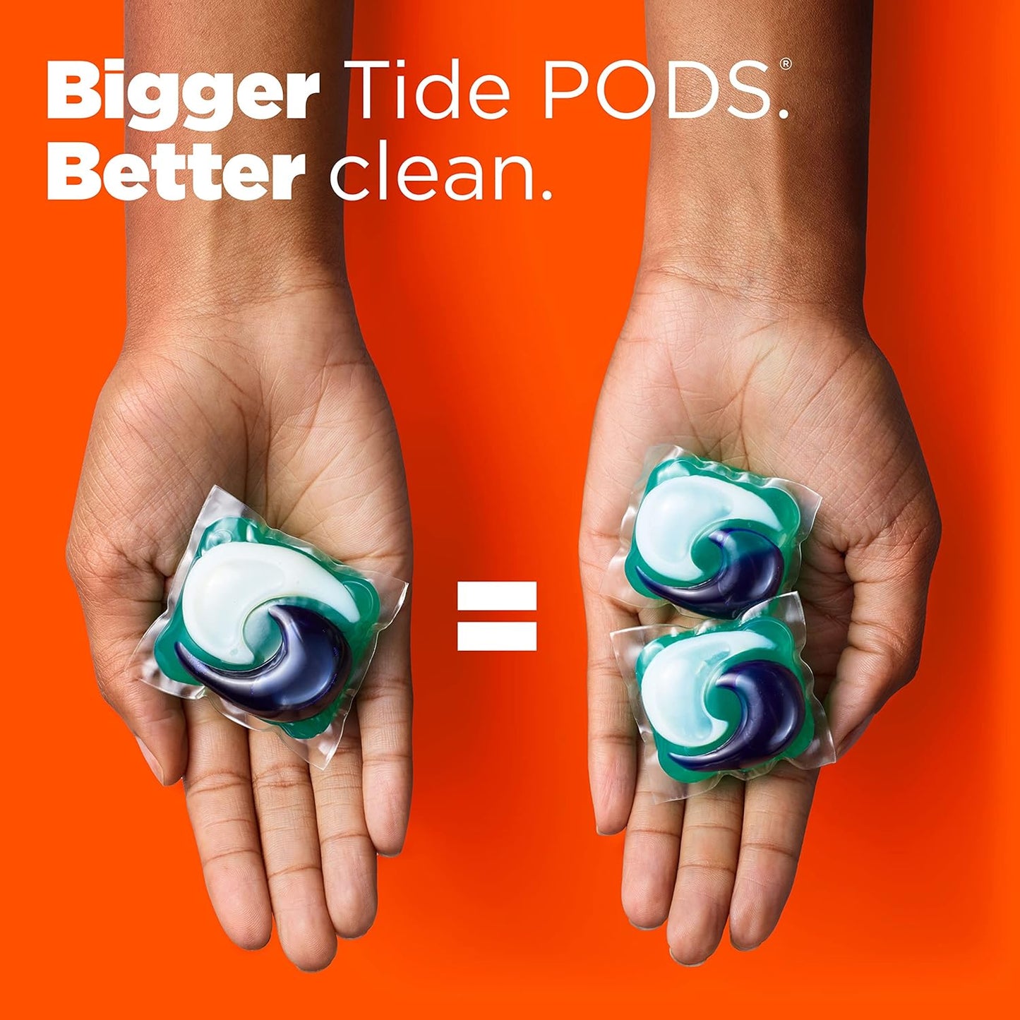 Tide Hygienic Clean Heavy 10x Duty Power PODS Laundry Detergent Pacs For Visible and Invisible Dirt, Spring Meadow Scent, 45 Count