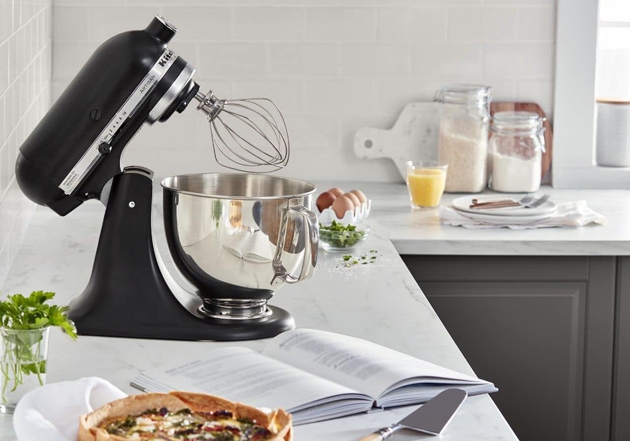KitchenAid Artisan Series 5 Quart Tilt Head Stand Mixer with Pouring Shield KSM150PS, Removable bowl, Aqua Sky