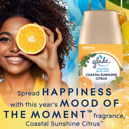Glade Automatic Spray Air Freshener Refill, Scented Air Freshener for Home and Bathroom, Clean Linen, 6.2 Oz, 3 Count