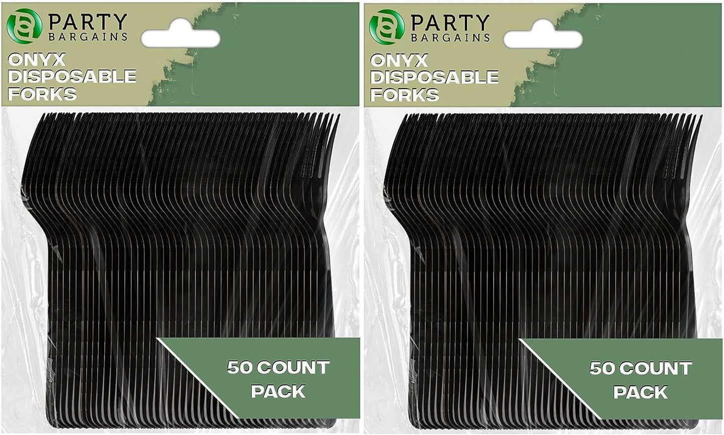 Party Bargains Disposable Cutlery set, SAPPHIRE Design, Clear Color, 360 Pieces: 180 Forks, 120 Spoons, 60 Knives