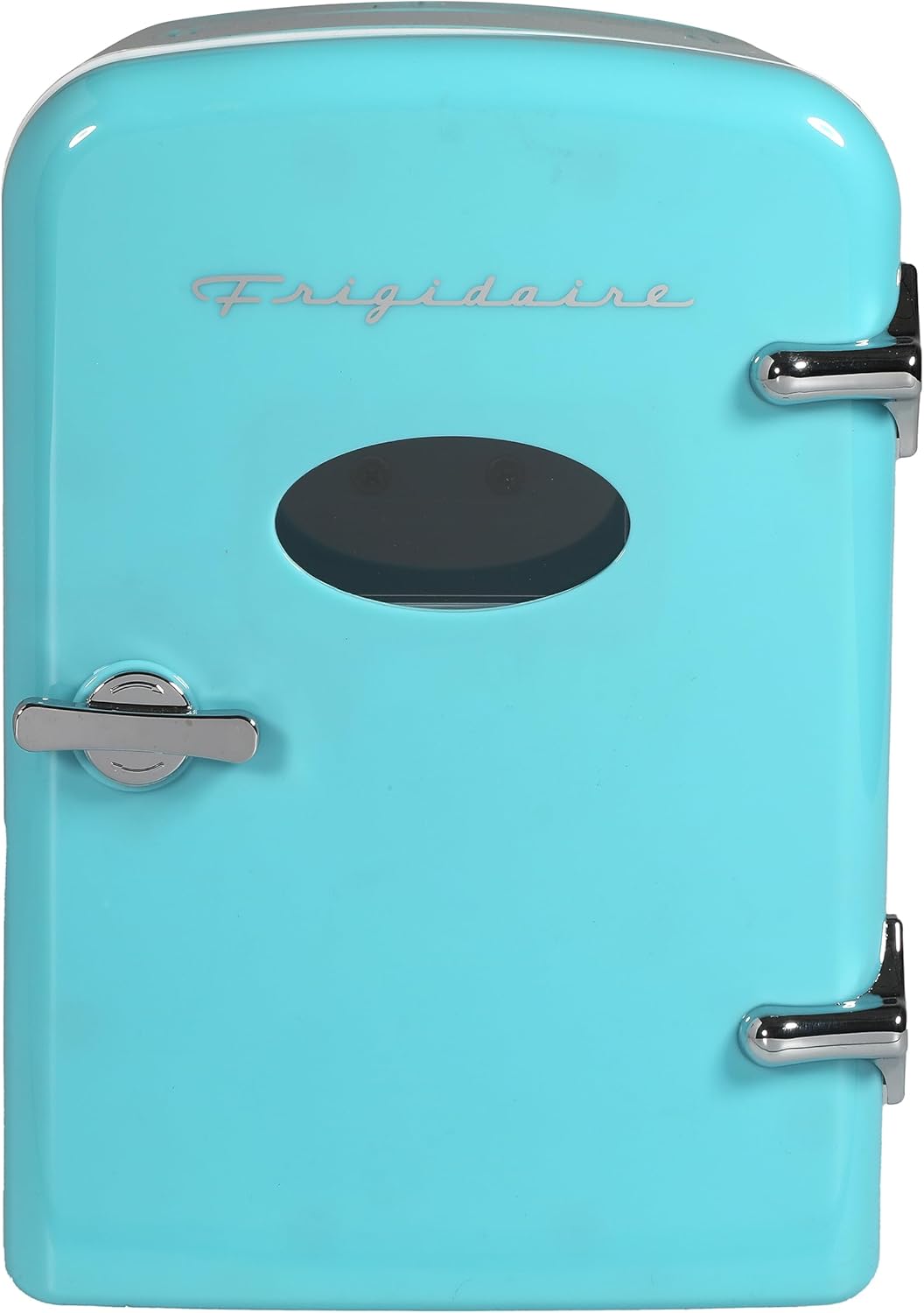 Frigidaire Retro Mini Fridge Cooler, 4L Capacity Chills 6 12oz Cans, 100% Freon-Free & Eco Friendly, Portable Fridge for Car, Office, Bedroom, Dorm Room, or Cabin - 9.84"D x 7.09"W x 10.35"H (Pink)