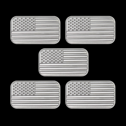 1 Ounce (1 oz) Silvertowne Mint .999 Silver American Flag Bar