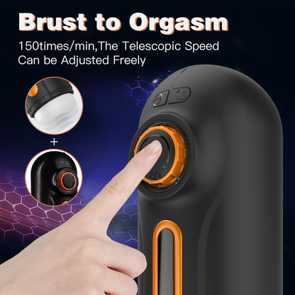 6 In 1 Automatic Telescopic Sucker Heating Sounding Masturbation Cup