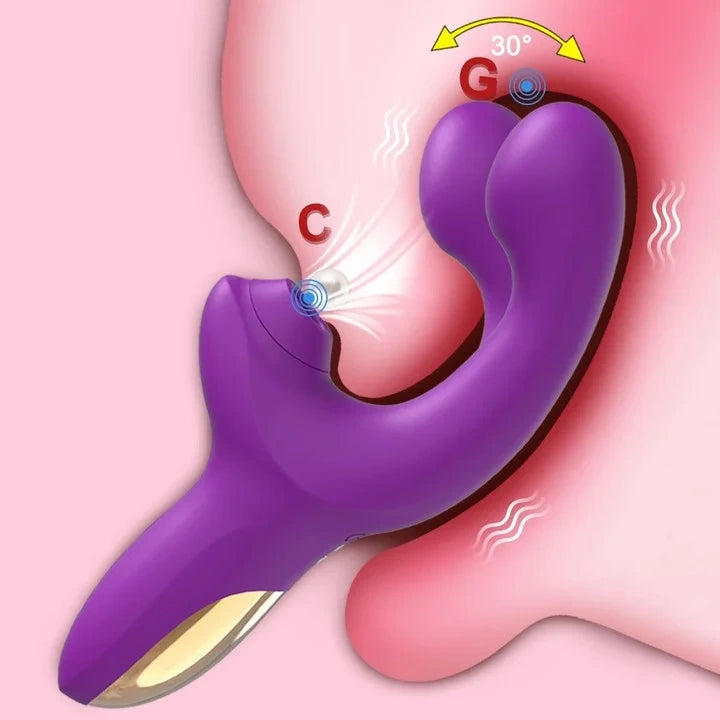 HOT DEAL - 2 IN 1 CLITORAL SUCKING VIBRATOR FEMALE FOR WOMEN