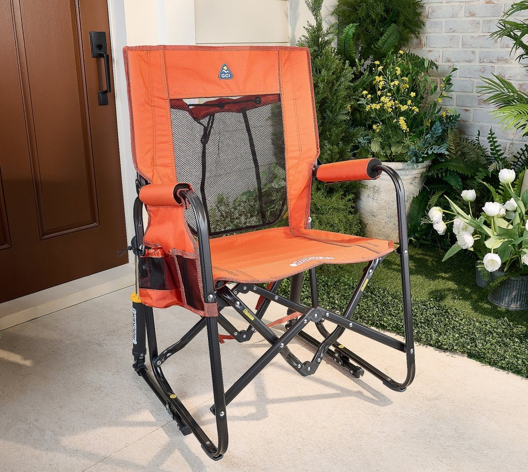 Soon to be sold out💝clearance-Buy 2 get 2 free,Buy 3 get 3 free💥GCI Outdoor Pack Away Portable Rocking Chair✅350-lb Weight Capacity